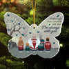 I'm Always With You - Memorial Personalized Custom Ornament - Acrylic Butterfly Shaped - Sympathy Gift, Christmas Gift For Family Members