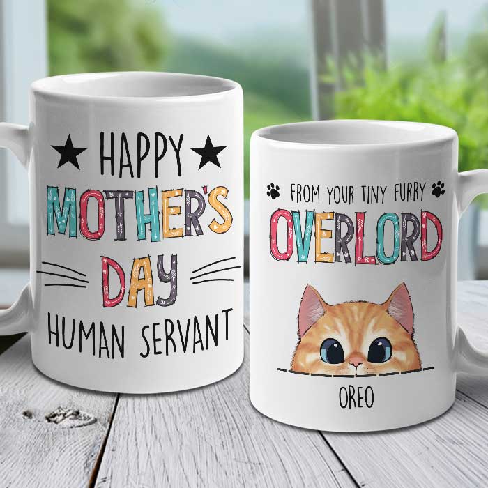 Happy Mother's Day From Your Tiny Furry Overlord - Gift For Mother's Day - Personalized Mug