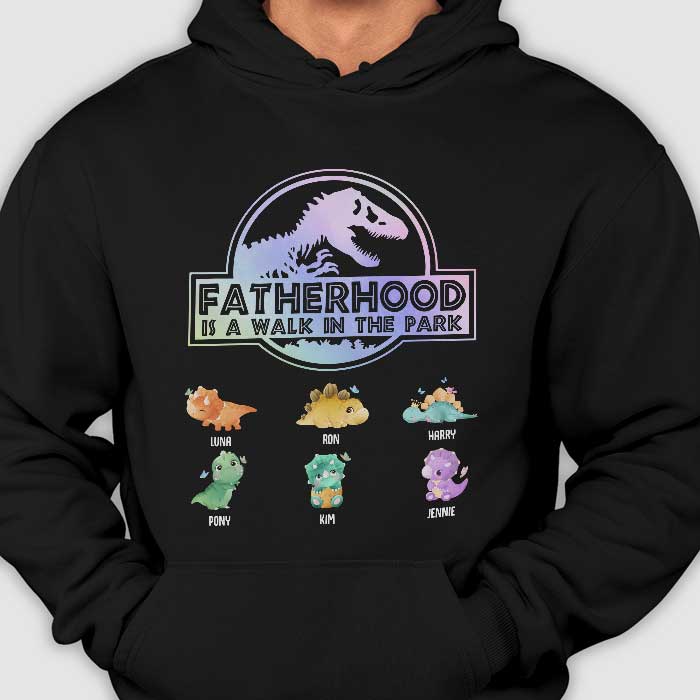 Fatherhood Like A Walk In The Park - Gift For Dad, Grandpa - Personalized Unisex T-Shirt, Hoodie