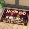 Home Bar Hope You Brought Beer & Dog Treats - Gift For Couples, Husband Wife, Personalized Decorative Mat
