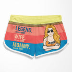 Legend Husband Wife Dad Mom - Personalized Couple Beach Shorts - Gift For Couples, Husband Wife