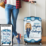 Catch Flights Not Feelings - Personalized Luggage Cover