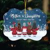 The Love Between A Mother & Daughters Is Forever - Family Personalized Custom Ornament - Acrylic Benelux Shaped - Christmas Gift For Daughter From Mother