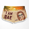 If Lost Return To Bae - Funny Personalized Custom Tropical Hawaiian Aloha Couple Beach Shorts - Summer Vacation Gift, Birthday Party Gift For Husband Wife