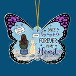 The Moment Your Heart Stopped - Personalized Custom Butterfly Shaped Acrylic Christmas Ornament - Memorial Gift, Sympathy Gift, Christmas Gift