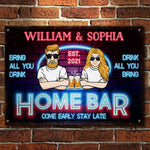 Bring All You Drink Drink All You Bring - Gift For Couples, Husband Wife, Personalized Metal Sign