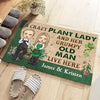 A Crazy Plant Lady - Personalized Decorative Mat - Gift For Couples, Husband Wife