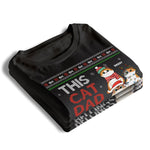 Custom Name Funny Christmas Cat Mom Gifts - Personalized Apparel