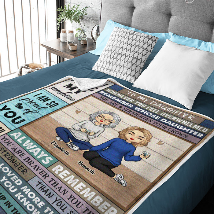 Always Remember You're Braver Than You Think - Family Personalized Custom Blanket - Christmas Gift For Family Members