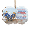 There Is No Pretending I Love You - Personalized Custom Benelux Shaped Wood Christmas Ornament - Gift For Couple, Husband Wife, Anniversary, Engagement, Wedding, Marriage Gift, Christmas Gift