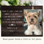 Don't Cry For Me - I Can Fly With My New Wings - Personalized Photo Frame