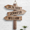 You Belong With Me - Gift For Couples, Personalized Shaped Wood Sign