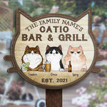 Welcome To The Catio - Gift For Cat Lovers, Personalized Shaped Wood Sign