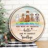 You Were My Favorite Hello & My Hardest Goodbye - Personalized Door Sign