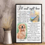 I'll Wait Right Here - Upload Image, Personalized Vertical Poster