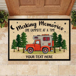 Making Memories One Campsite At A Time - Personalized Decorative Mat, Doormat