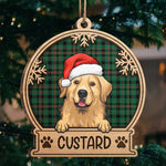 Have A Pawsome Christmas - Personalized Custom Snow Globe Shaped Wood Christmas Ornament - Gift For Pet Lovers, Christmas Gift