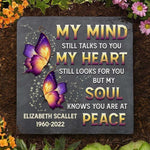 My Mind Still Talks To You - Personalized Memorial Stone, Human Grave Marker - Memorial Gift, Sympathy Gift