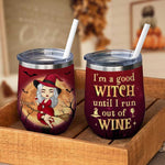 Custom Name Halloween Witch Wine Gifts for Women - Personalized Wine Tumbler