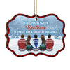 Brothers & Sisters Maybe In Distance But Never At Heart - Personalized Custom Benelux Shaped Wood Christmas Ornament - Gift For Siblings, Christmas Gift