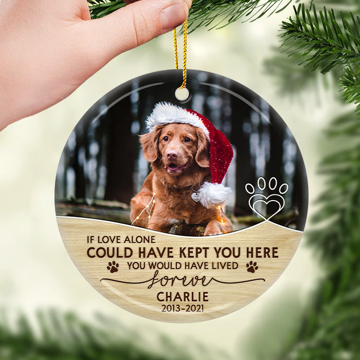 You Would Have Lived Forever - Personalized Custom Round Shaped Ceramic Photo Christmas Ornament - Upload Image, Memorial Gift, Sympathy Gift, Gift For Pet Lovers, Christmas Gift