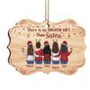 There Is No Greater Gift Than Sisters - Personalized Custom Benelux Shaped Wood Christmas Ornament - Gift For Bestie, Best Friend, Sister, Birthday Gift For Bestie And Friend, Christmas Gift