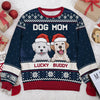 We're Fur Mom & Fur Dad - Dog Personalized Custom Ugly Sweatshirt - Unisex Wool Jumper - Christmas Gift For Pet Owners, Pet Lovers