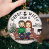 Hubby & Wifey Season Still Counting - Couple Personalized Custom Ornament - Ceramic Round Shaped - Christmas Gift For Husband Wife, Anniversary