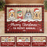 Custom Name Christmas Pet Gifts for Dog and Cat Lovers - Personalized Doormat