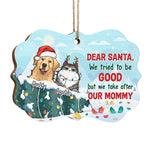 On The Naughty List & Regret Nothing - Dog & Cat Personalized Custom Ornament - Wood Benelux Shaped - Christmas Gift For Dog Lovers