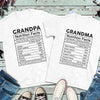 Amazing Grandpa And Grandma Of An Awesome Family - Personalized Matching Couple T-Shirt - Gift For Couple, Husband Wife, Grandparents