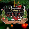 Sisters Will Always Be Connected By Heart - Personalized Custom Benelux Shaped Acrylic Christmas Ornament - Gift For Bestie, Best Friend, Sister, Birthday Gift For Bestie And Friend, Christmas Gift