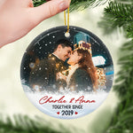 Custom Photo Couple Christmas Gifts - Personalized Ornament