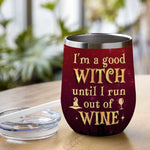 Custom Name Halloween Witch Wine Gifts for Women - Personalized Wine Tumbler
