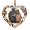 From First Kiss Till Last Breath - Personalized Custom Heart Shaped Wood Christmas Ornament - Gift For Couple, Husband Wife, Anniversary, Engagement, Wedding, Marriage Gift, Christmas Gift