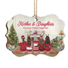 Mother & Daughters, Forever Linked Together - Personalized Custom Benelux Shaped Wood Christmas Ornament - Gift For Family, Christmas Gift
