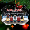 Brothers & Sisters Never Apart - Personalized Custom Benelux Shaped Acrylic Christmas Ornament - Gift For Siblings, Christmas Gift