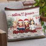 Custom Name Besties Christmas Gifts - Personalized Pillow