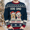 We're Fur Mom & Fur Dad - Dog Personalized Custom Ugly Sweatshirt - Unisex Wool Jumper - Christmas Gift For Pet Owners, Pet Lovers
