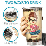 Just A Girl Who Loves Books - Personalized Custom Tumbler - Gift For Book Lovers