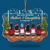 The Love Between Mother & Daughters Knows No Distance - Personalized Custom Benelux Shaped Acrylic Christmas Ornament - Gift For Family, Christmas Gift