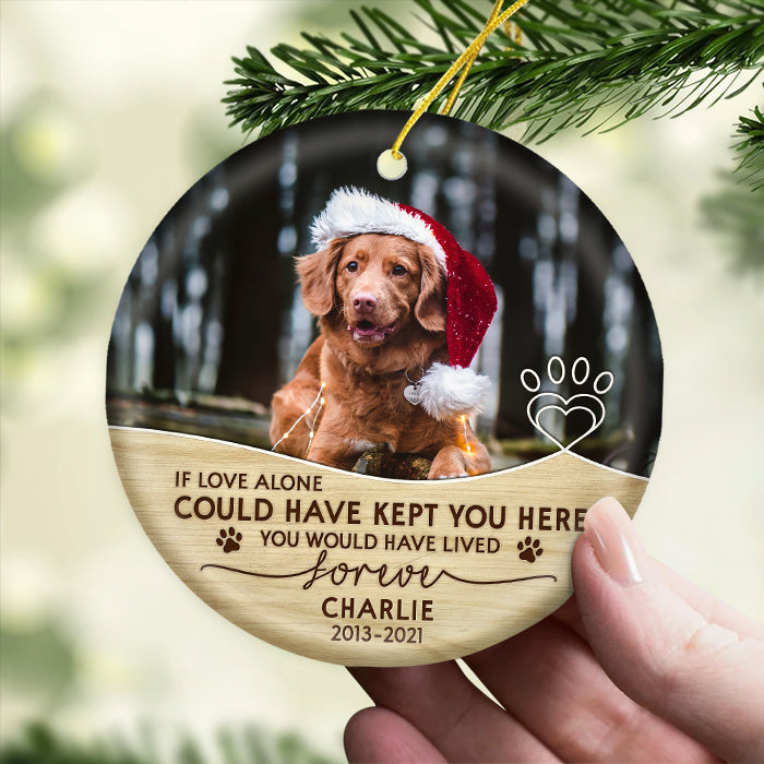 You Would Have Lived Forever - Personalized Custom Round Shaped Ceramic Photo Christmas Ornament - Upload Image, Memorial Gift, Sympathy Gift, Gift For Pet Lovers, Christmas Gift