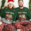 Together Since - Personalized Custom Unisex Wool Ugly Christmas Sweatshirt, All-Over-Print Sweatshirt - Gift For Couple, Husband Wife, Anniversary, Engagement, Wedding, Marriage Gift, Christmas Gift