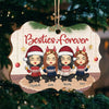Besties Forever And Always - Personalized Custom Benelux Shaped Wood Christmas Ornament - Gift For Bestie, Best Friend, Sister, Birthday Gift For Bestie And Friend, Christmas Gift