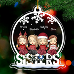 We're Besties Forever - Bestie Personalized Custom Ornament - Acrylic Snow Globe Shaped - New Arrival, Christmas Gift For Best Friends, BFF, Sisters