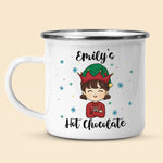 Custom Name Christmas Hot Chocolate Gifts for Kids - Personalized Camp Mug