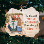 Half Of My Heart Is In Heaven With My Angel - Missing You Always - Gift For Couples, Personalized Custom Benelux Shaped Wood Christmas Ornament