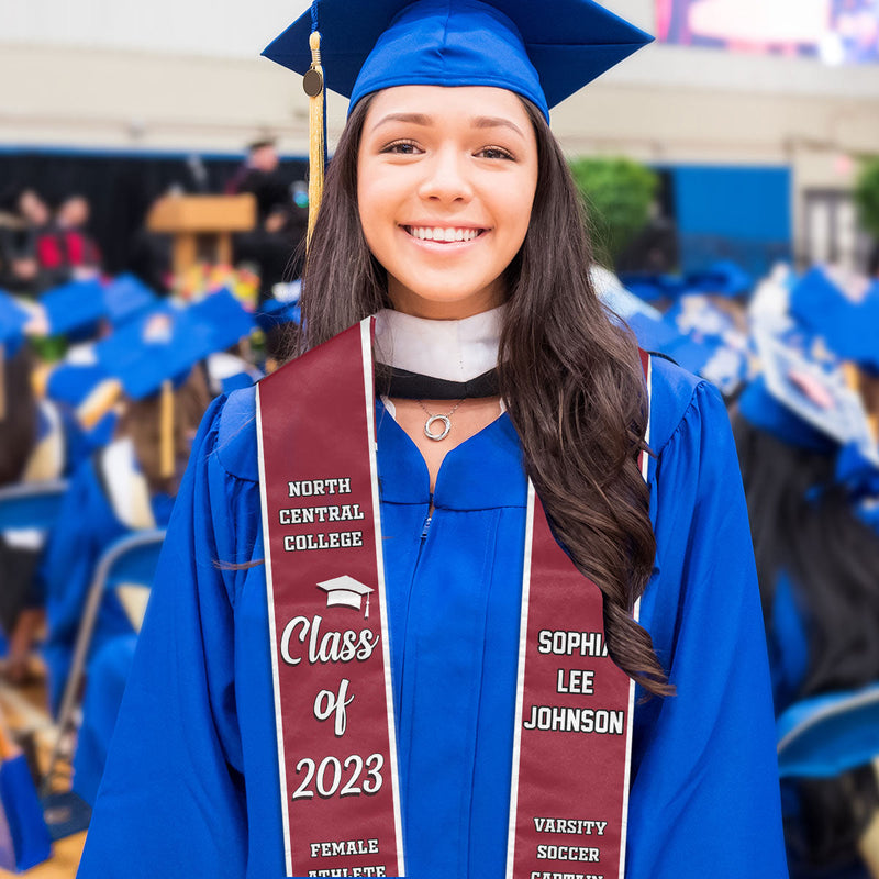 Congratulations Graduates Class Of 2024, Best Gift For Graduation's Day - Upload Image - Personalized Graduation Stole