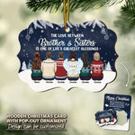 Dealing With Stupid People & Keeping Each Other Sane - Personalized Custom Christmas Wooden Card With Pop Out Ornament - Gift For Family, Christmas Gift