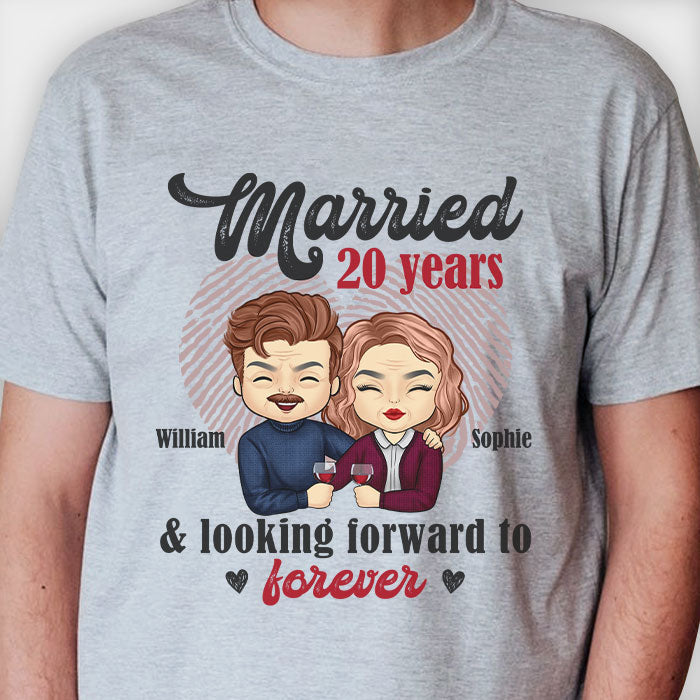 Married And Looking Forward To Forever - Personalized Unisex T-shirt - Gift For Couples, Husband Wife